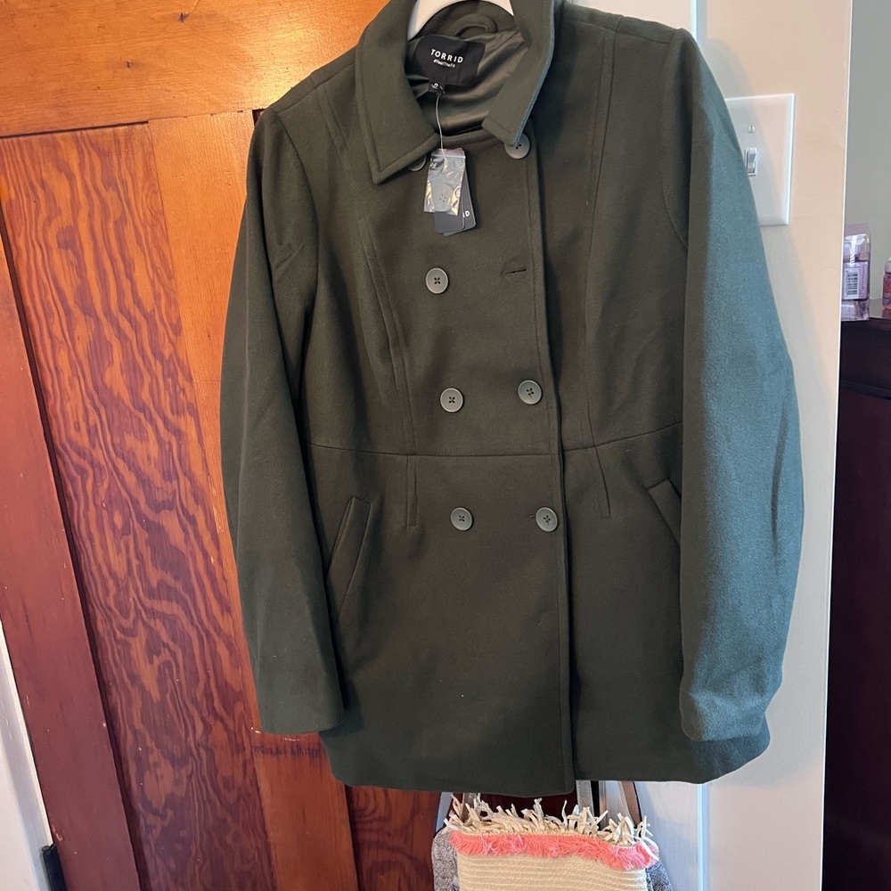 Torrid Softest Coat Double Breasted Peacoat NWT - Picture 3 of 5